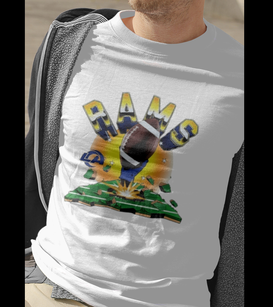 Los Angeles Rams 2026 Explode Clubhouse Football Burst T-Shirt