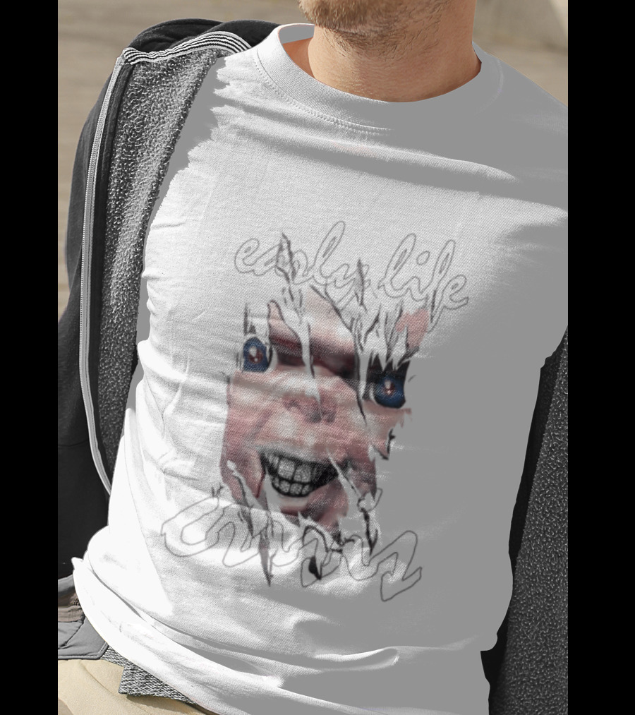 Nettspend Store Early Life Crisis Chucky Face Tear Effect T-Shirt