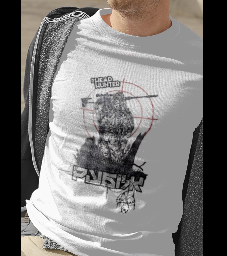 Punish Sniper Ghillie Suit Skulls Target Retro Hunter T-Shirt