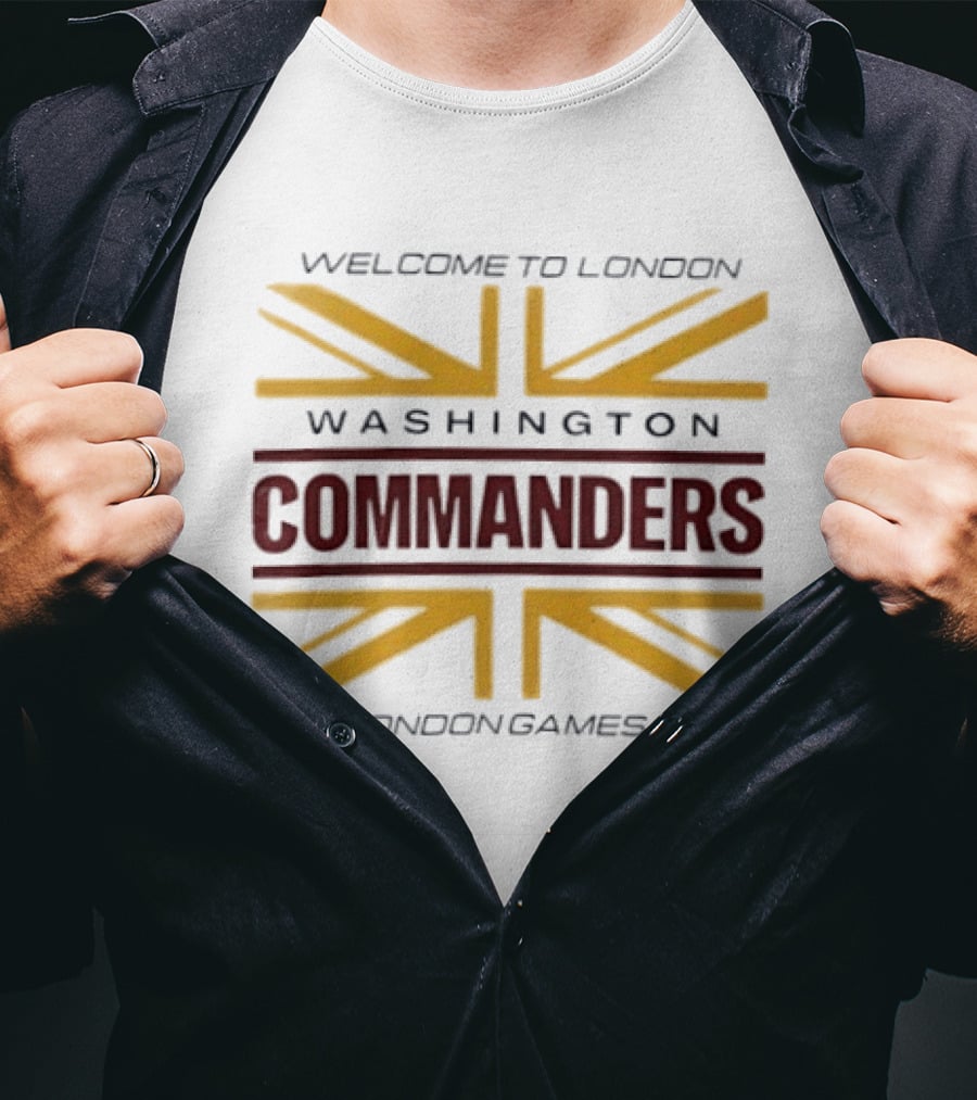 Washington Commanders Welcome To London NFL London Games 2026 T-Shirt