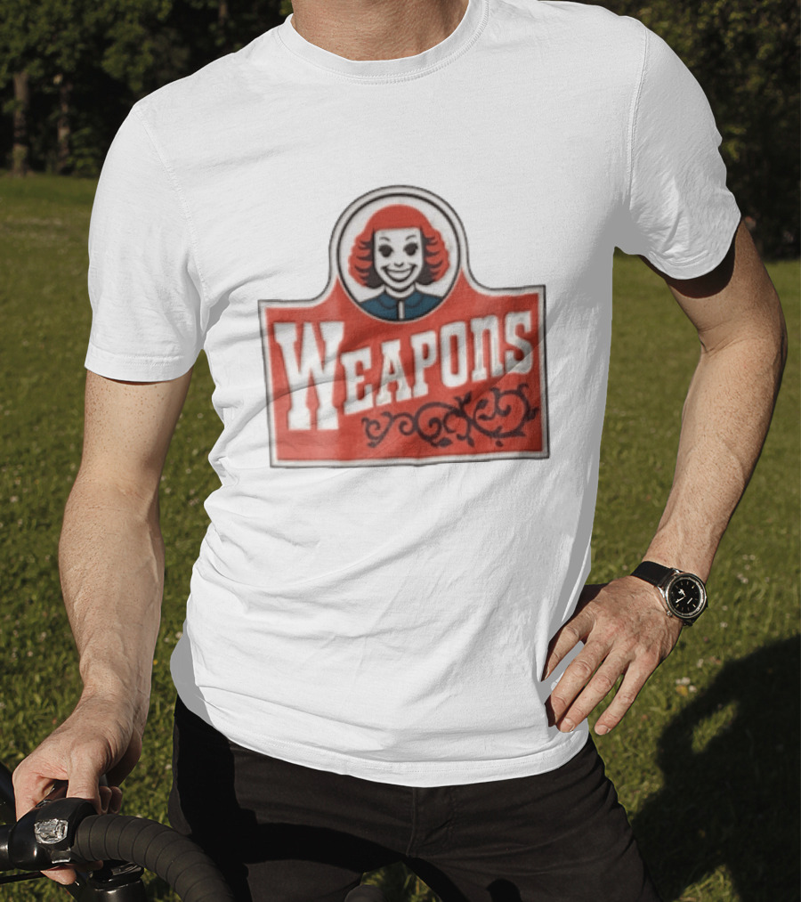 Weapons Little Audrey Face Red Whimsical Playful T-Shirt