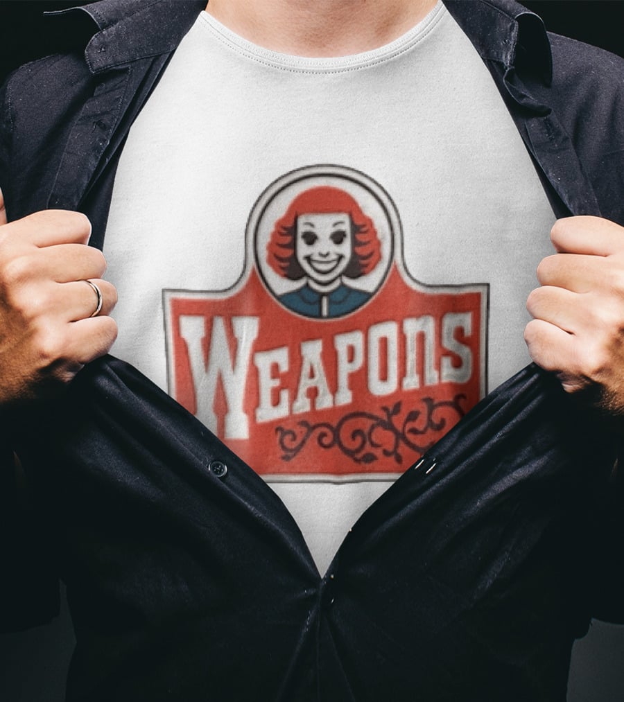 Weapons Little Audrey Face Red Whimsical Playful T-Shirt