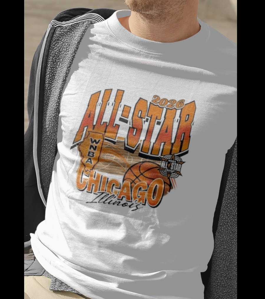 WNBA All Star 2026 Chicago Illinois Basketball Event T-Shirt