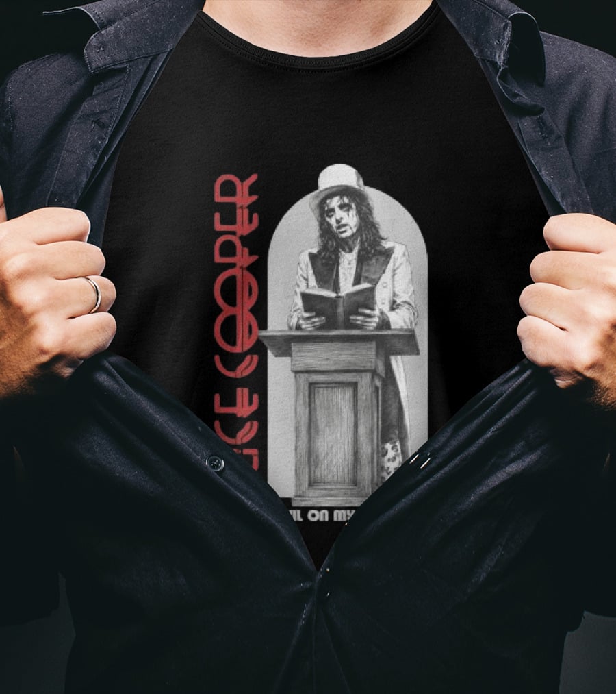 Alice Cooper Devil On My Shoulder Classic Rock Merchandise T-Shirt