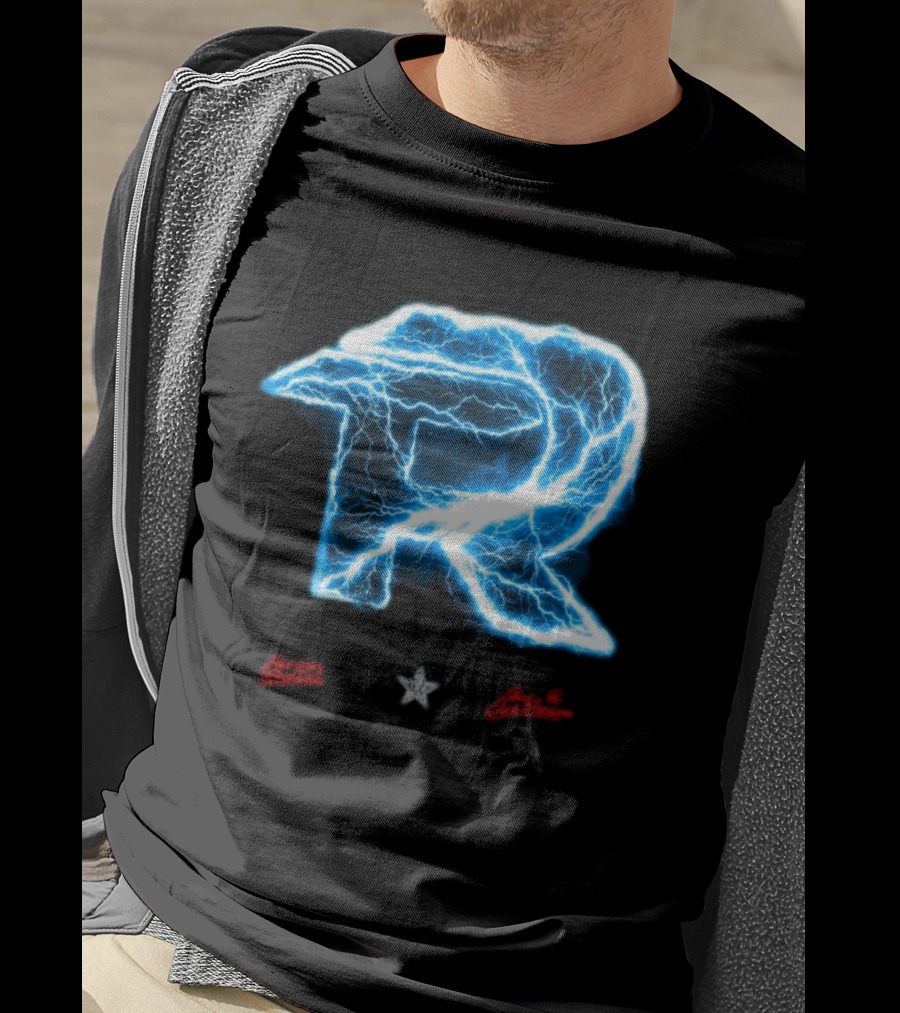 Fuerza Regida Lightning R Blue Electric Energy T-Shirt