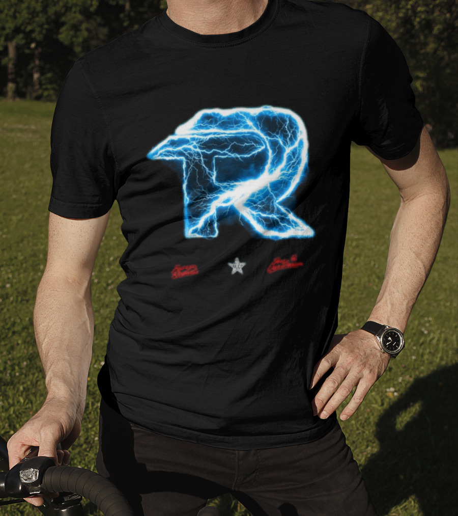 Fuerza Regida Lightning R Blue Electric Energy T-Shirt