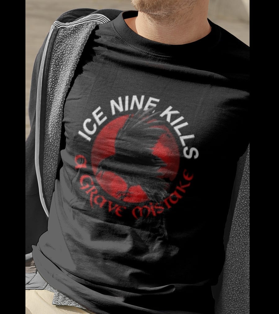 Ice Nine Kills A Grave Mistake Raven Red Circle T-Shirt