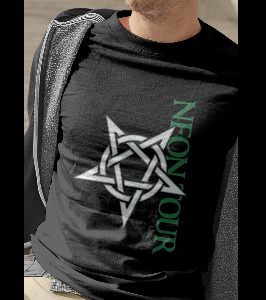 Neon Tour Interscope Store Face Burn Star T-Shirt
