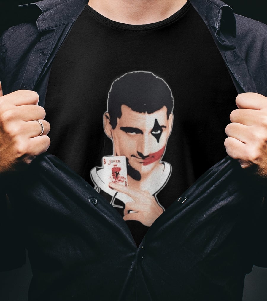 Joker Face Nikola Jokic Playing Card Denver Nuggets T-Shirt