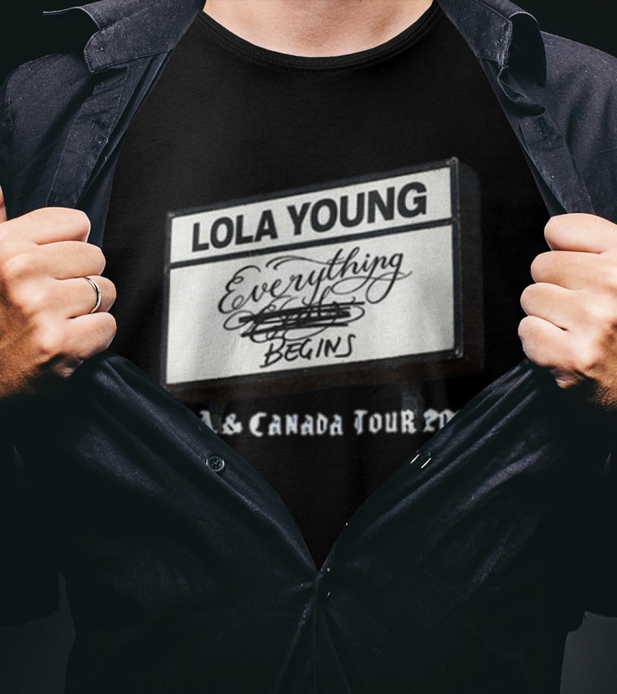 Lola Young Everything Begins USA Canada Tour 2027 T-Shirt