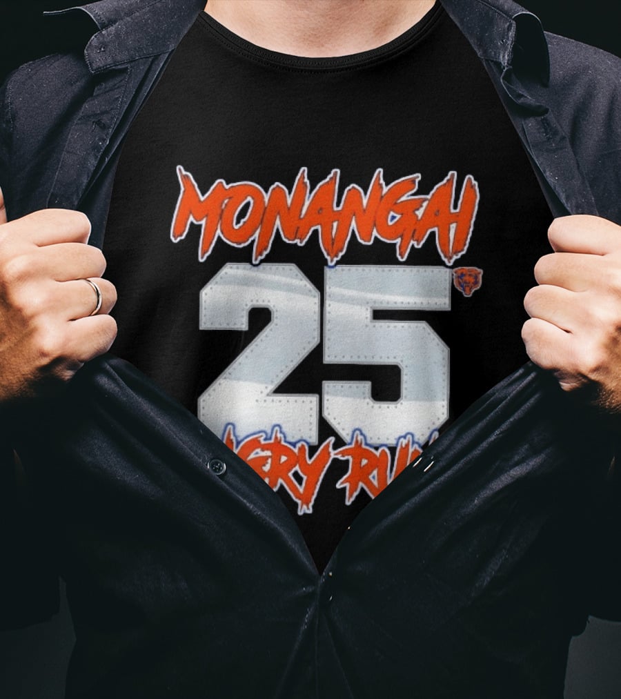 Monangai 25 Angry Runs Chicago Bears 2026 T-Shirt