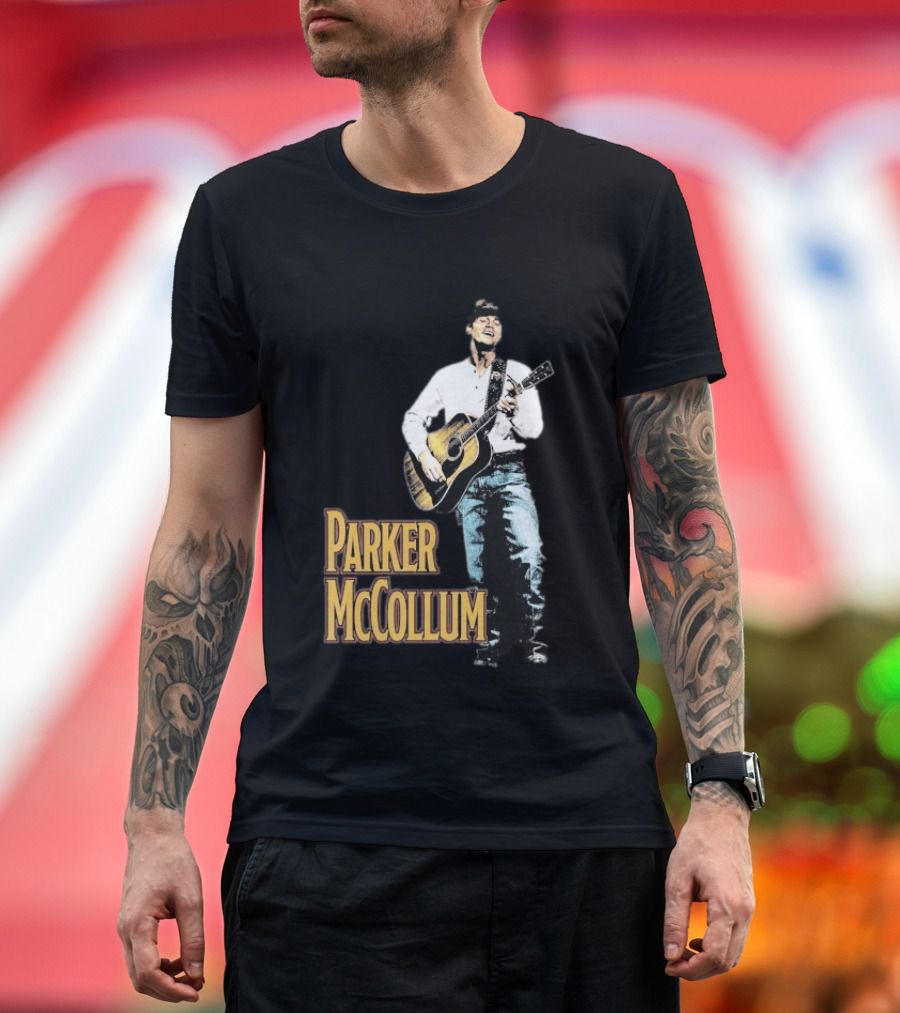 Parker McCollum Acoustic Performance Deluxe Guitar Photo T-Shirt