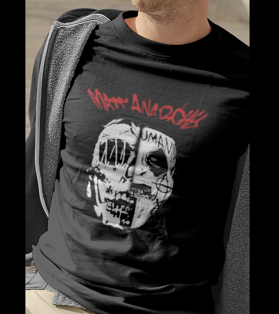 Matt Anarchy White Duality Mask T-Shirt