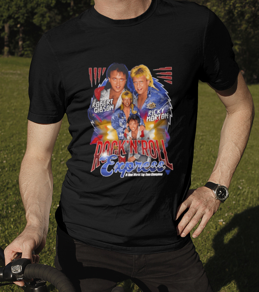 Robert Gibson Ricky Morton Rock N Roll Express Two Time World Tag Team Champions T-Shirt