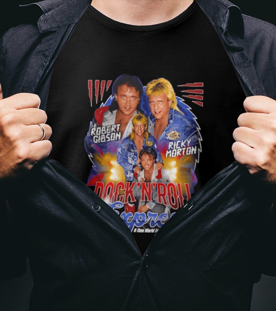 Robert Gibson Ricky Morton Rock N Roll Express Two Time World Tag Team Champions T-Shirt