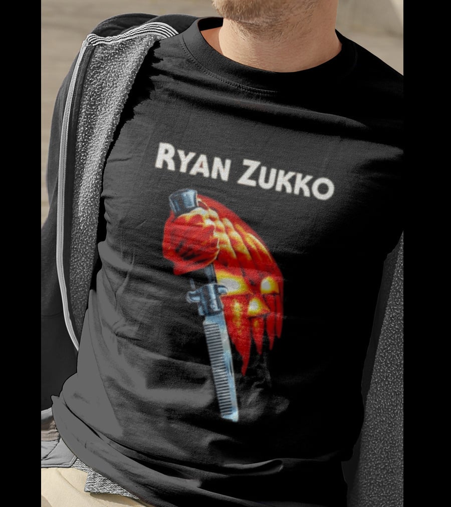 Ryan Zukko Killer Pumpkin Comb Halloween T-Shirt