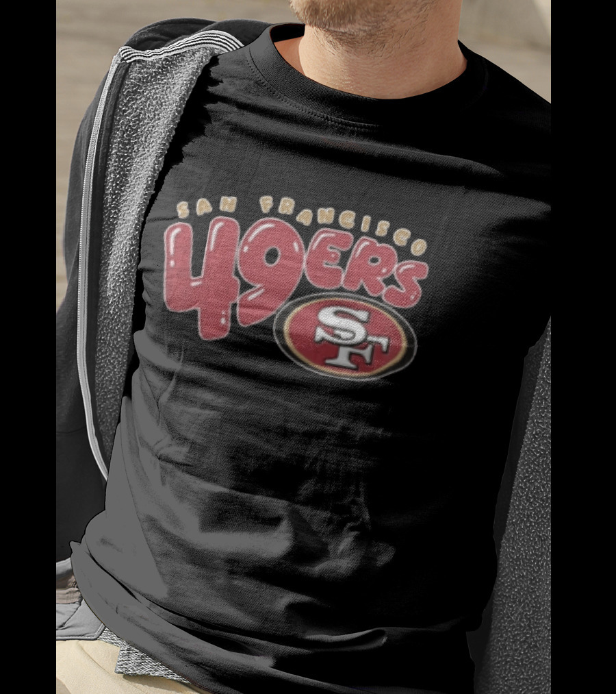 San Francisco 49ers 49 Bubble Lettering Team SF T-Shirt