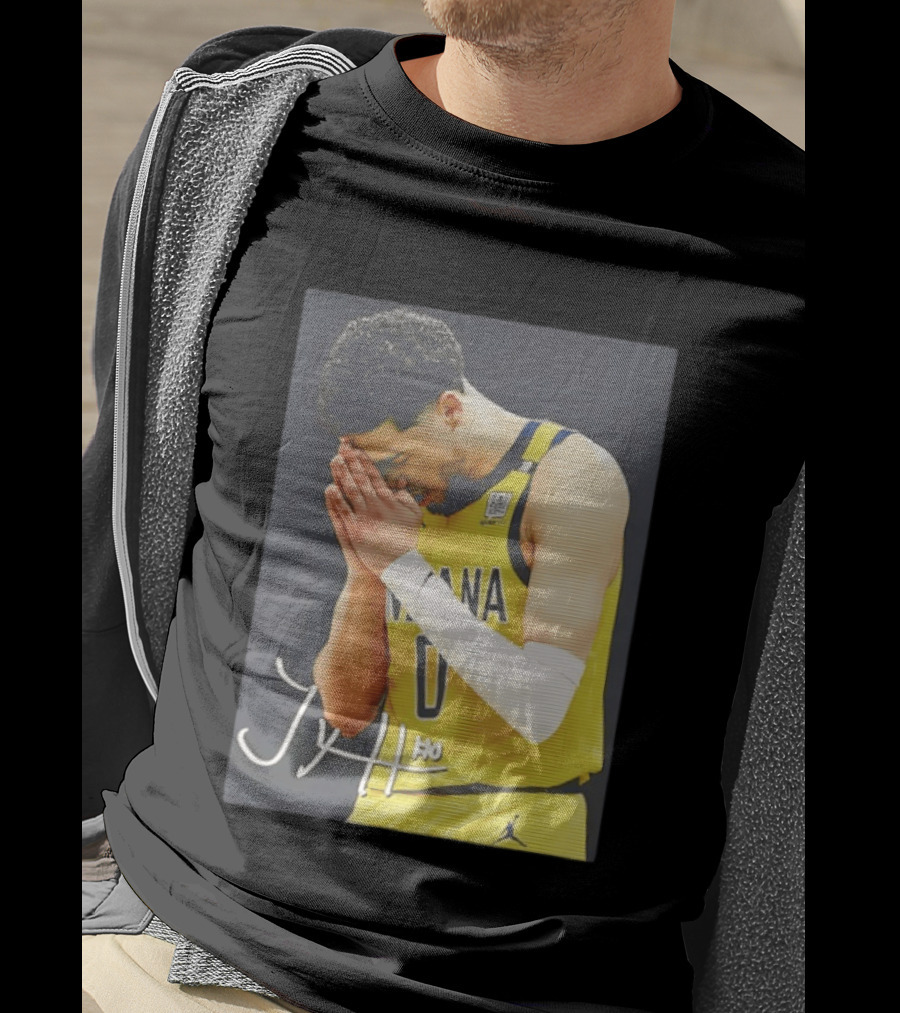 Tyrese Haliburton Indiana Pacers Praying NBA 0 JH Signature T-Shirt