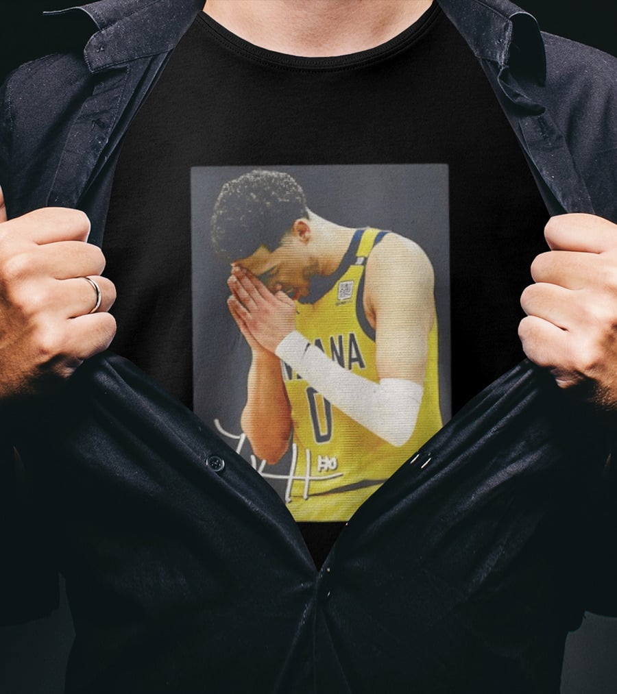 Tyrese Haliburton Indiana Pacers Praying NBA 0 JH Signature T-Shirt
