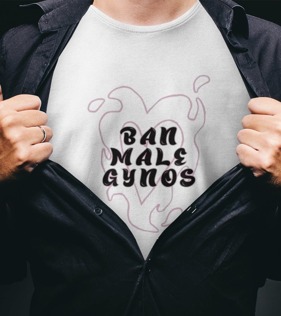Ban Male Gynos Heart Shape Flame T-Shirt