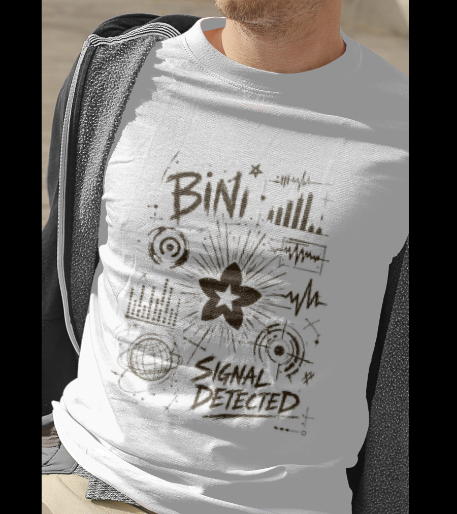Bini Signals Detected Scribble Starburst And Waveforms T-Shirt
