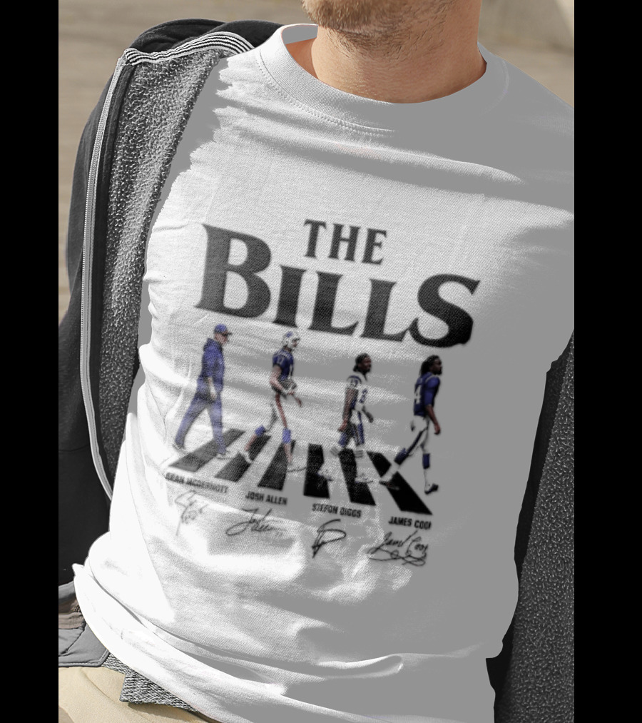 The Bills Sean McDermott Josh Allen Stefon Diggs James Cook Abbey Road T-Shirt