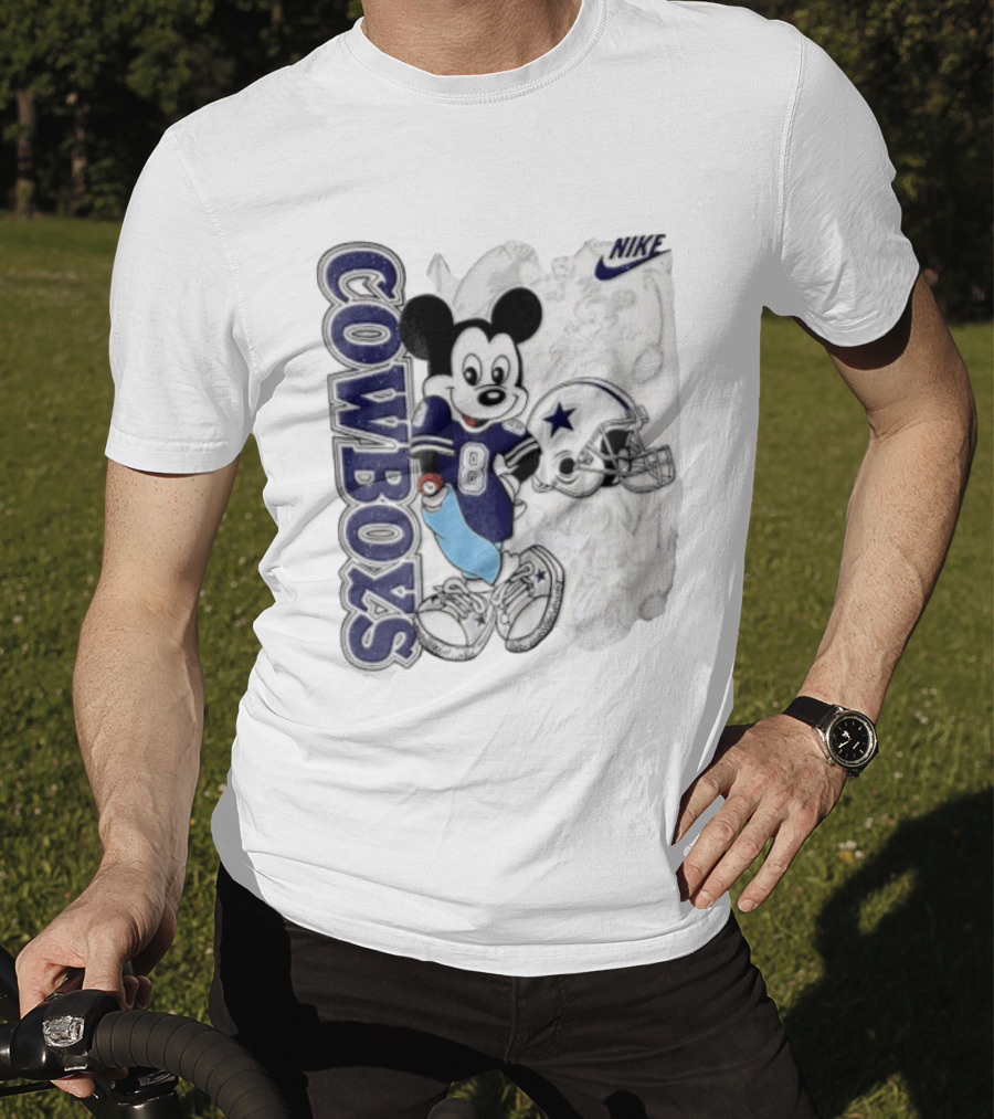 Cowboys Mickey Mouse 8 Football Jersey Cartoon Nike T-Shirt