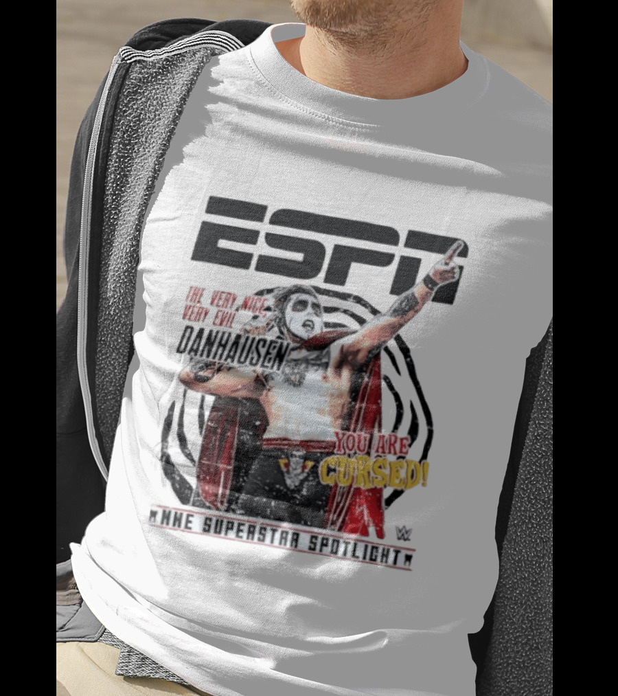 ESPN Danhausen WWE Superstar Spotlight You Are Cursed Very Nice Very Evil T-Shirt