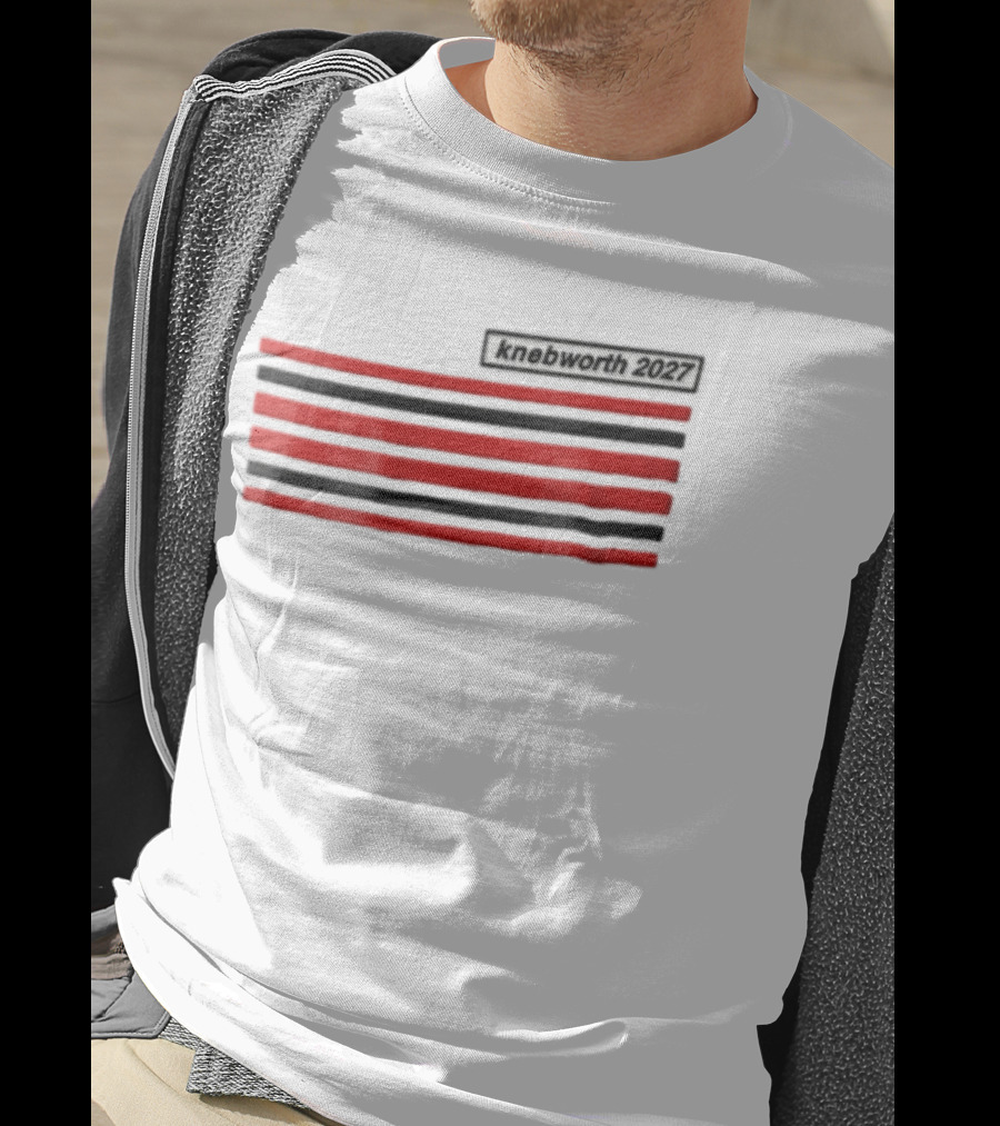 Knebworth 2027 Red And Black Horizontal Stripes T-Shirt