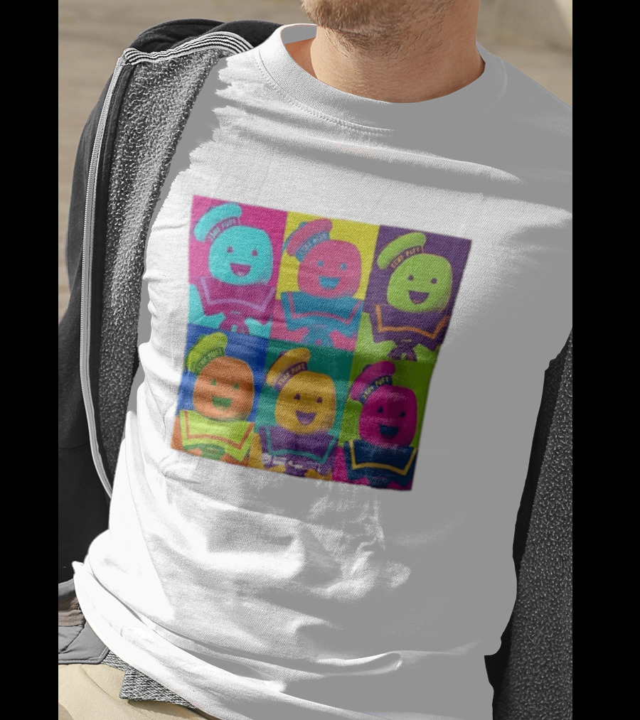 Movie Ghostbusters Stay Puft Marshmallow Man Six Colorful Pop Portraits T-Shirt