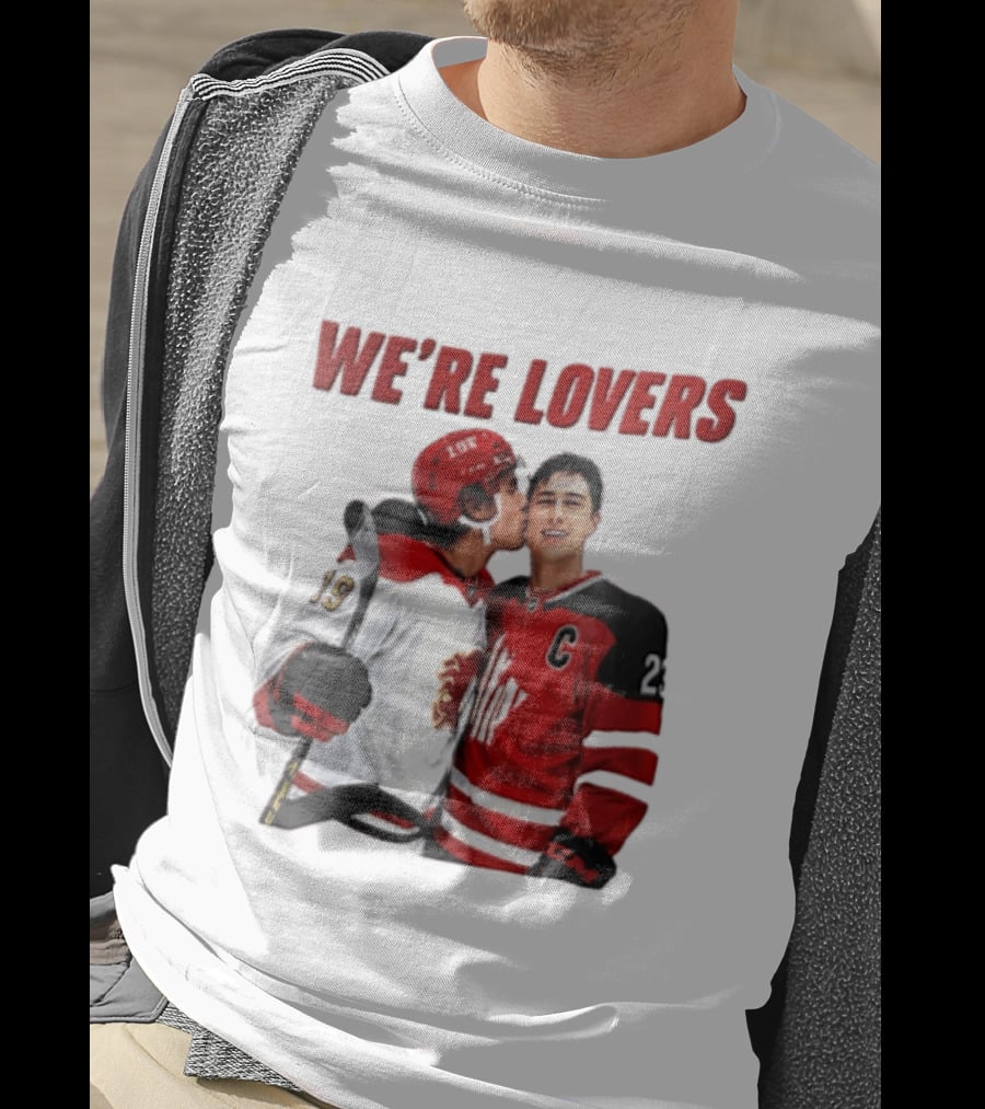 NHL Calgary Flames Matthew Tkachuk Quinn Hughes We're Lovers T-Shirt