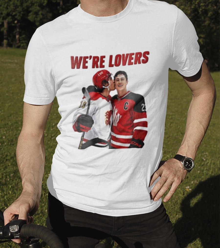NHL Calgary Flames Matthew Tkachuk Quinn Hughes We're Lovers T-Shirt