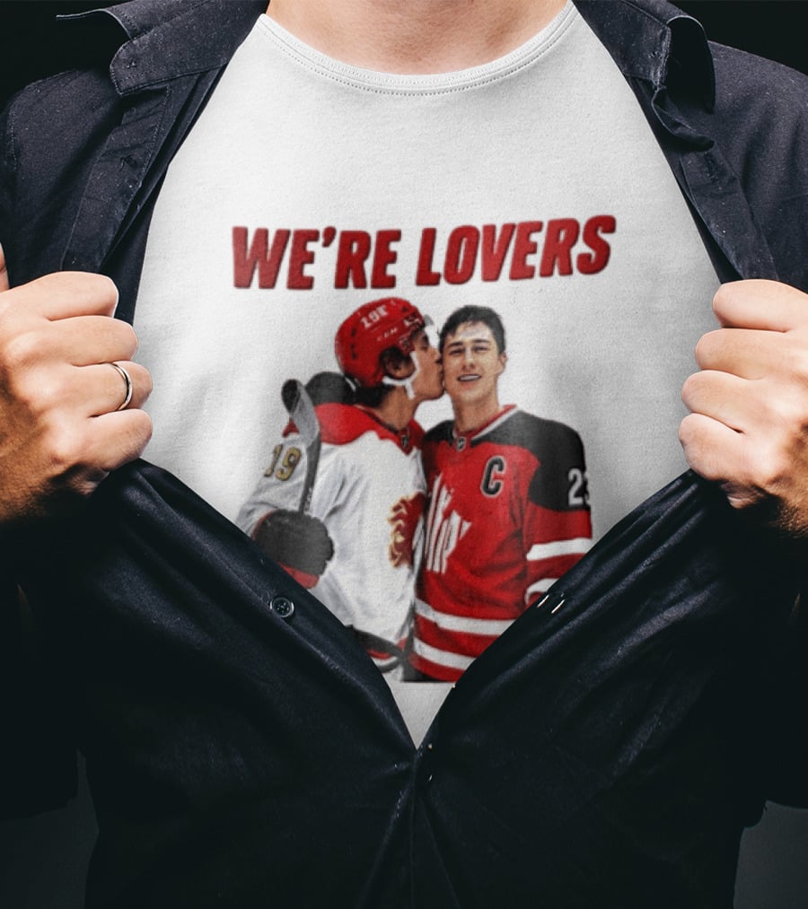 NHL Calgary Flames Matthew Tkachuk Quinn Hughes We're Lovers T-Shirt
