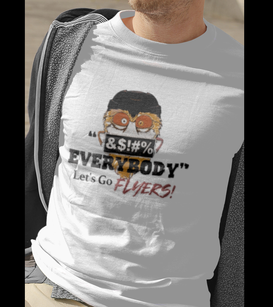 Gritty Flyers Everybody Let's Go NHL Philadelphia Hockey Helmet Cartoon T-Shirt