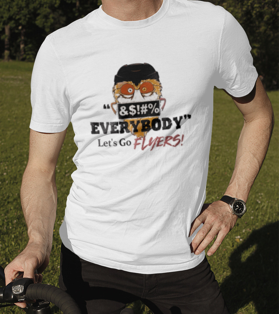 Gritty Flyers Everybody Let's Go NHL Philadelphia Hockey Helmet Cartoon T-Shirt
