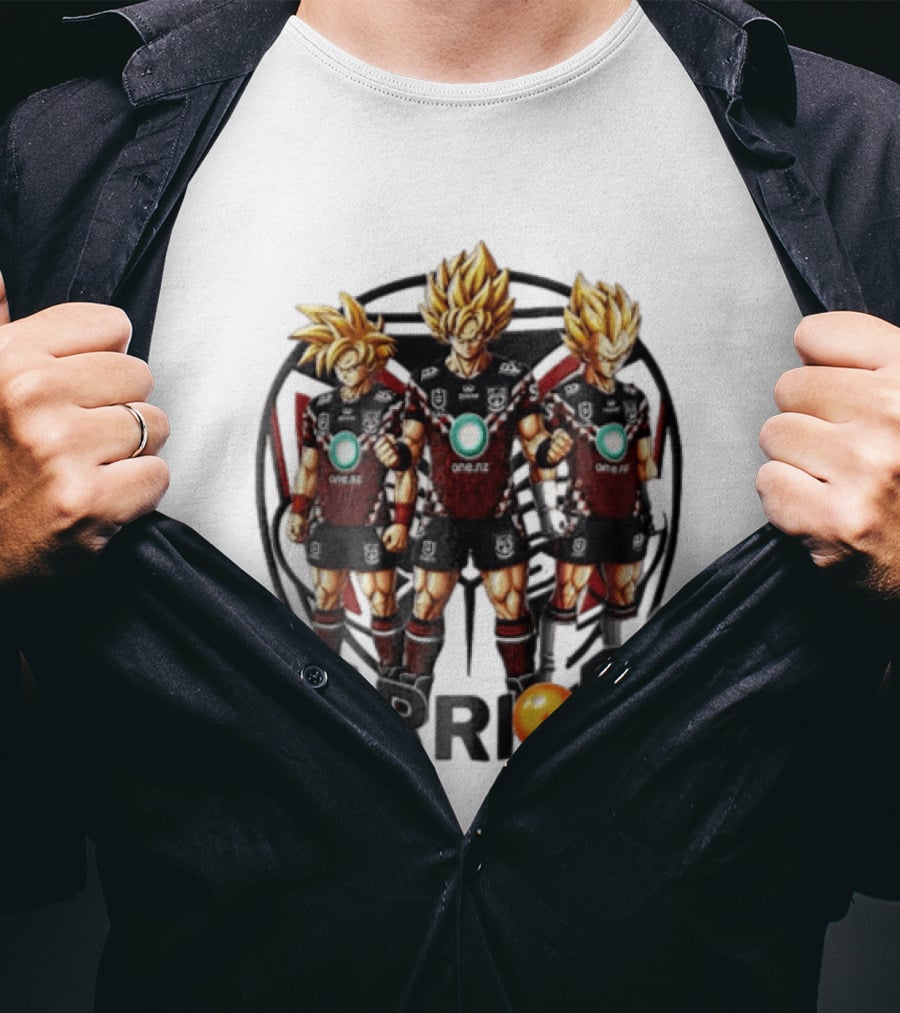 NRL New Zealand Warriors One NZ Super Saiyan Warriors Fusion T-Shirt
