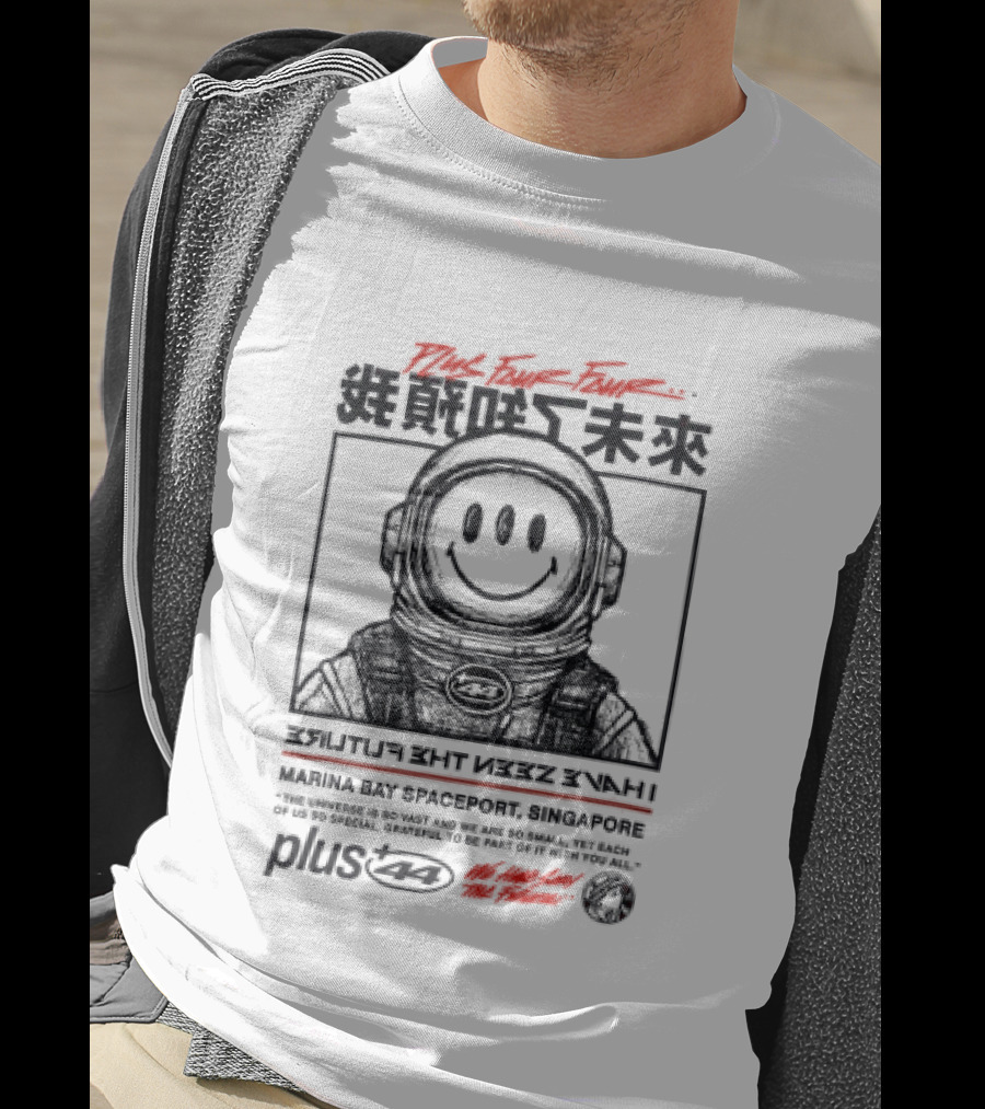 Plus44 Marina Bay Spaceport Singapore Smile Astronaut Future T-Shirt