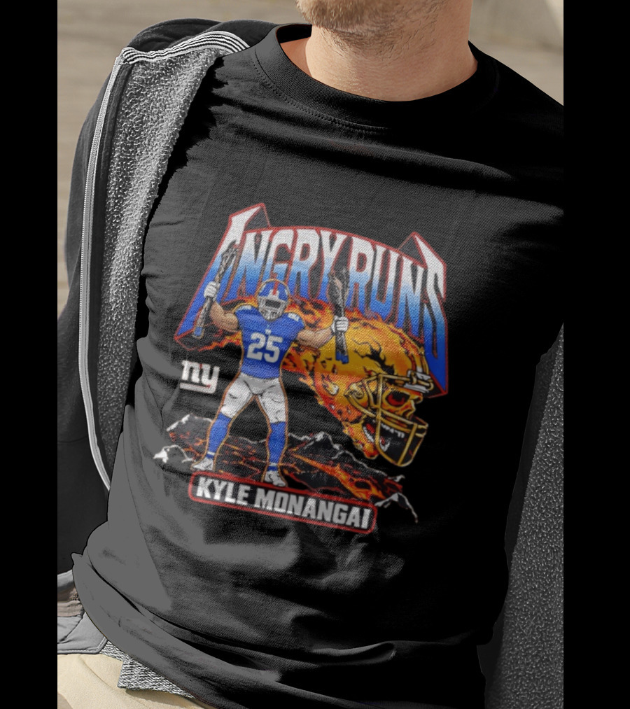 Angry Runs Kyle Monangai 25 Explosive Football T-Shirt