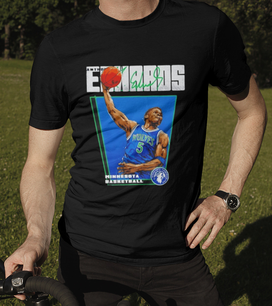 Anthony Edwards Minnesota Basketball Timberwolves Dunking Action T-Shirt