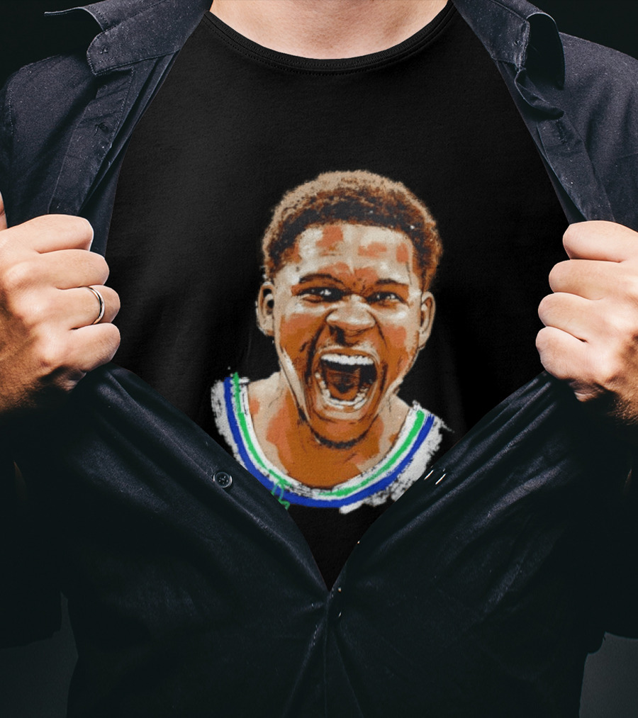 Anthony Edwards Minnesota Timberwolves Basketball Player Signature T-Shirt