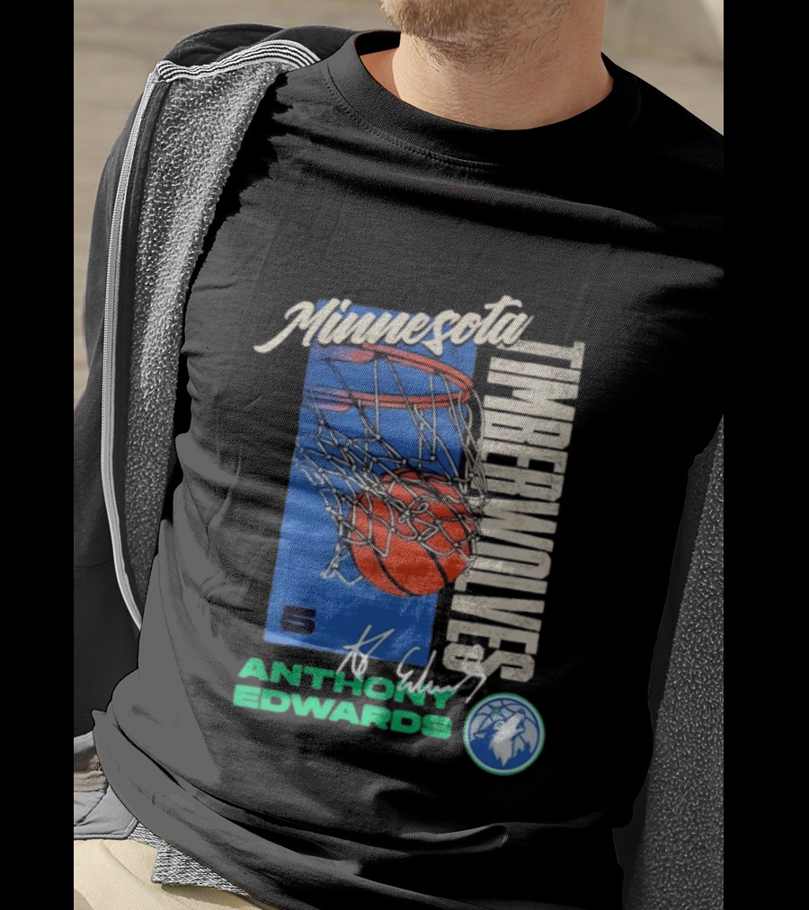 Minnesota Timberwolves Anthony Edwards 5 Basketball Team T-Shirt
