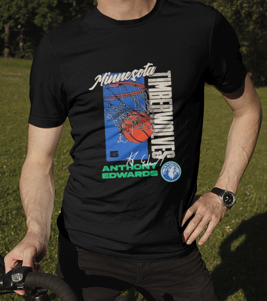 Minnesota Timberwolves Anthony Edwards 5 Basketball Team T-Shirt