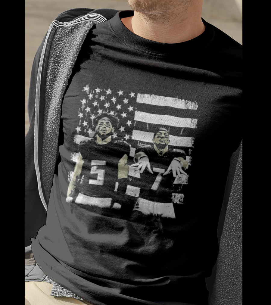 Bijan Robinson Drake London Atlanta USA Flag Football Collaboration T-Shirt