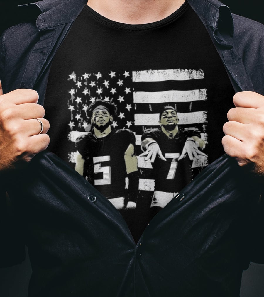 Bijan Robinson Drake London Atlanta USA Flag Football Collaboration T-Shirt