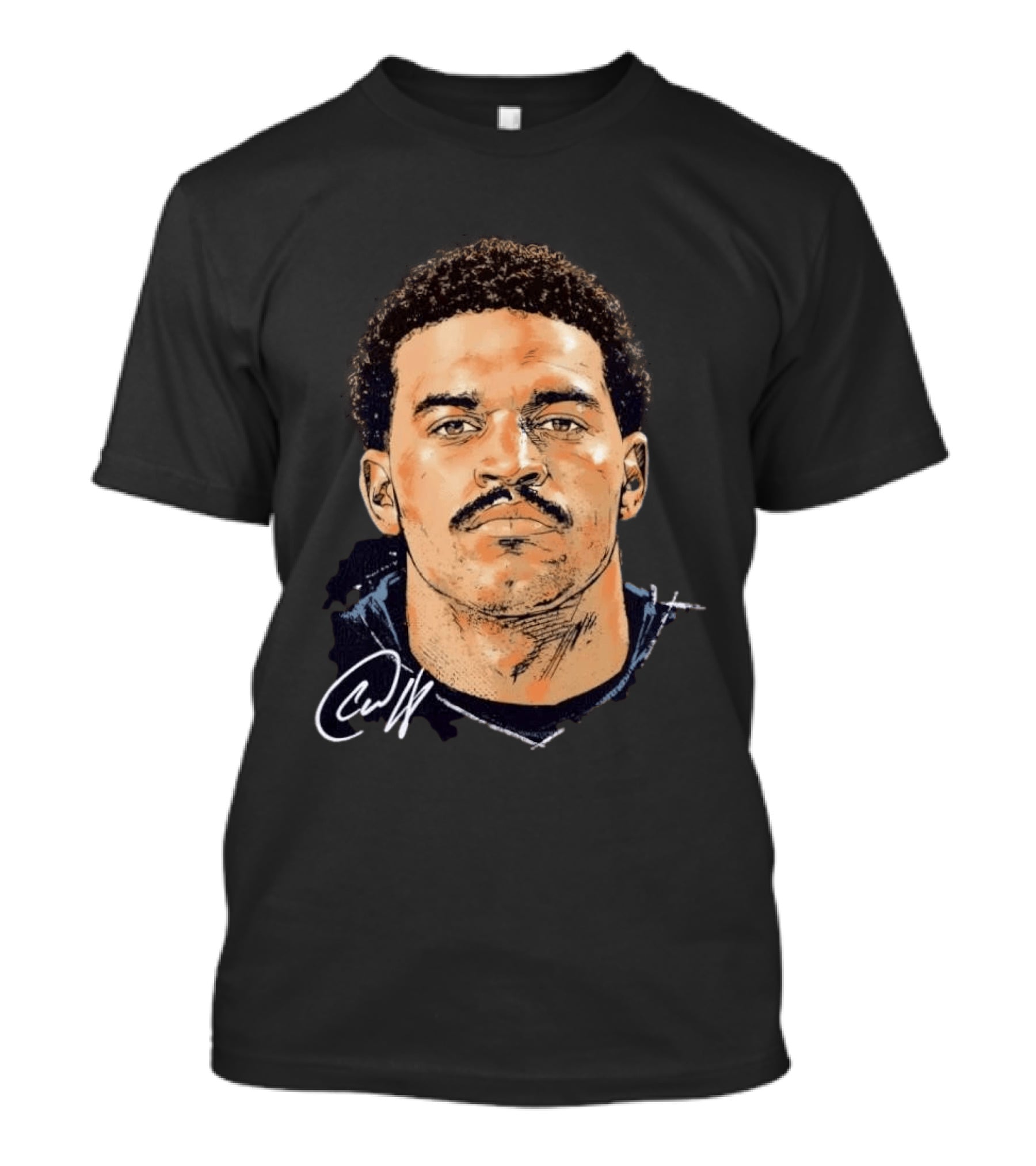 Caleb Williams Chicago Bears Football Retro Mustache T-Shirt