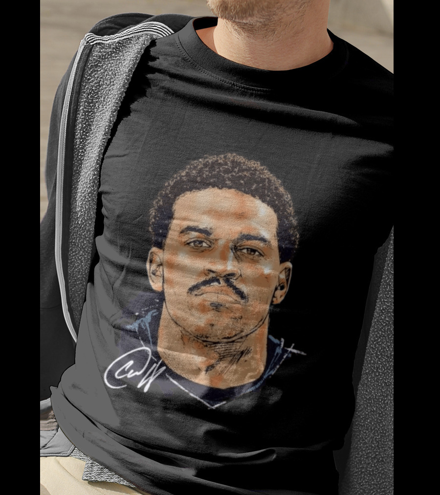 Caleb Williams Chicago Bears Football Retro Mustache T-Shirt