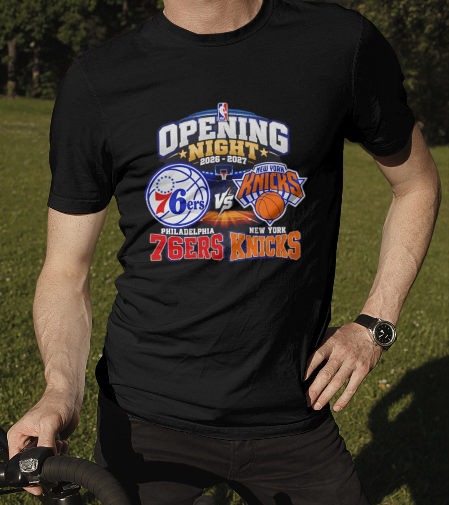 Philadelphia 76ers Vs New York Knicks NBA Opening Night 2026 2027 Matchup Event Highlights T-Shirt