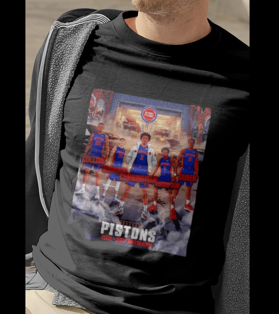 Detroit Pistons 2026 2027 NBA Season Cunningham Thompson Duren Robinson Collins T-Shirt