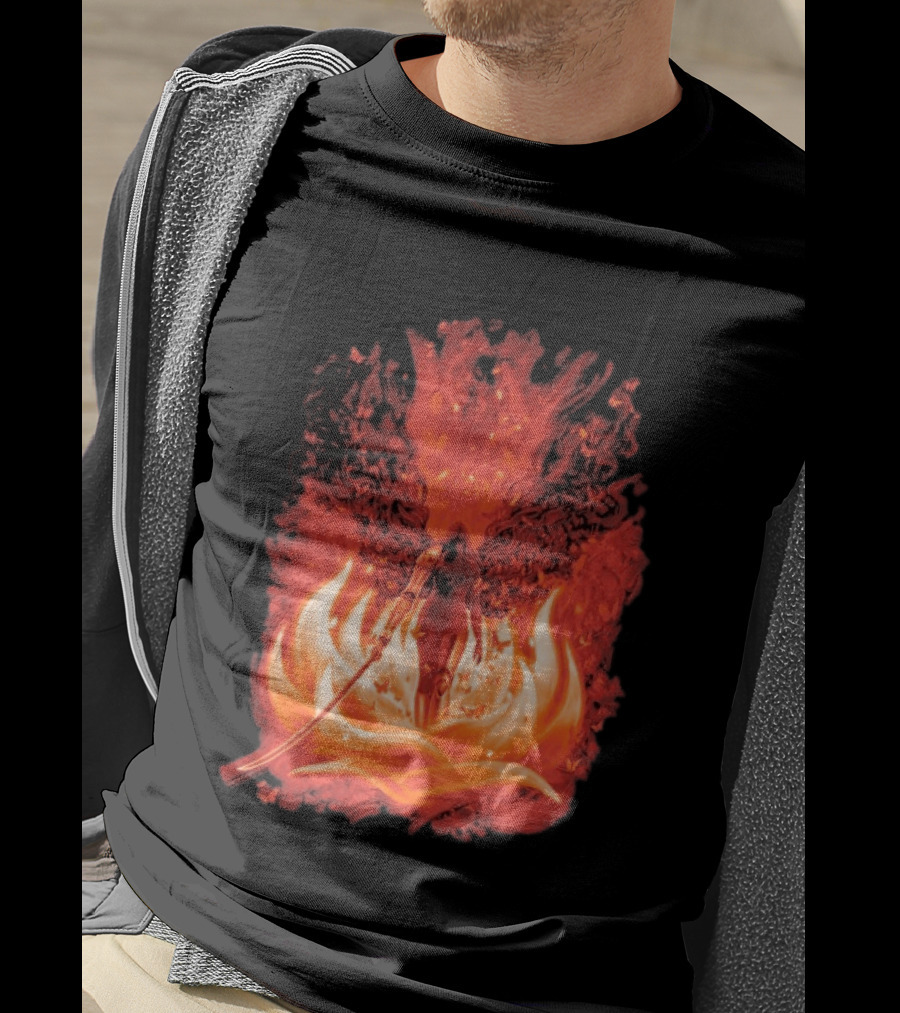 Elden Ring Scarlet Bloom Sword Woman Fiery Flower T-Shirt
