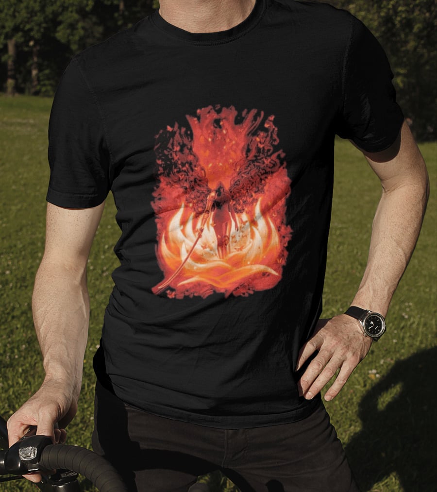 Elden Ring Scarlet Bloom Sword Woman Fiery Flower T-Shirt